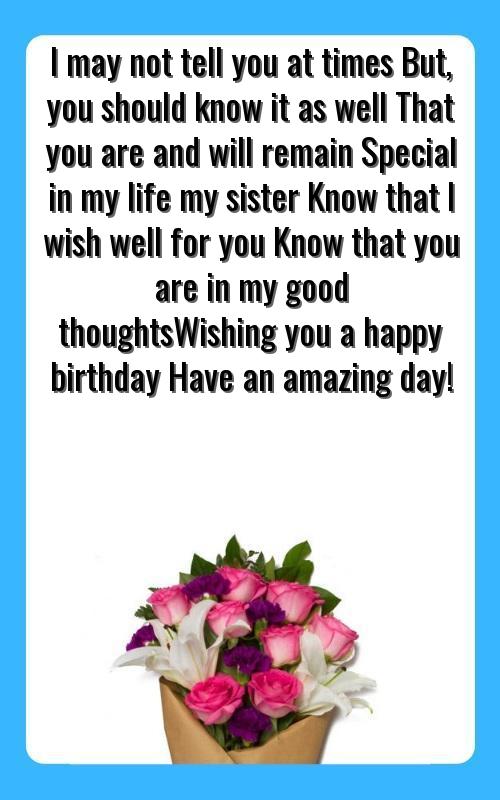 caption for sister birthday wishes
